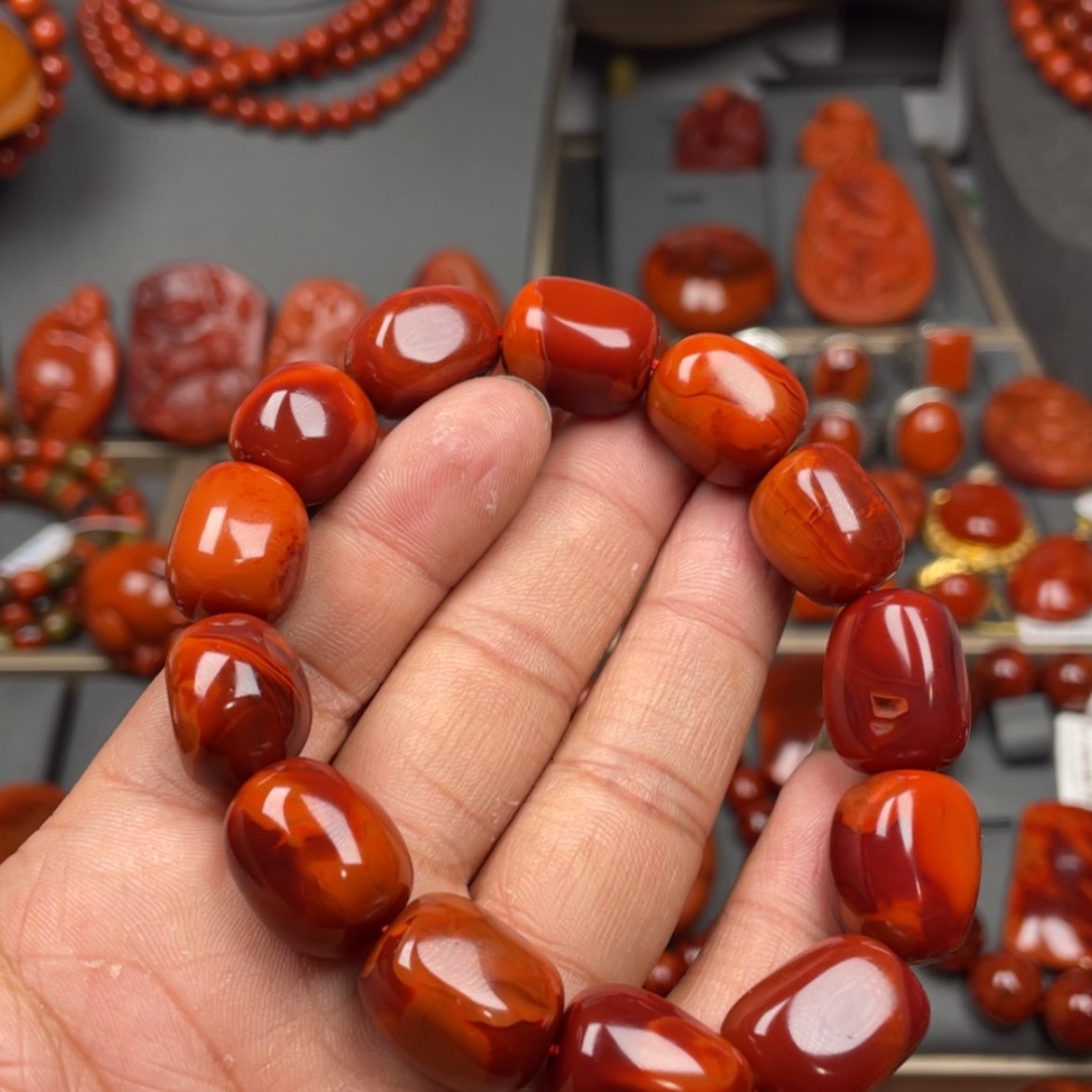 【闪购商品】南红玛瑙珠宝奇石未镶嵌单圈