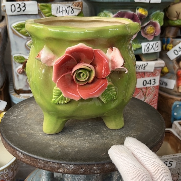 粗陶材质多肉花盆