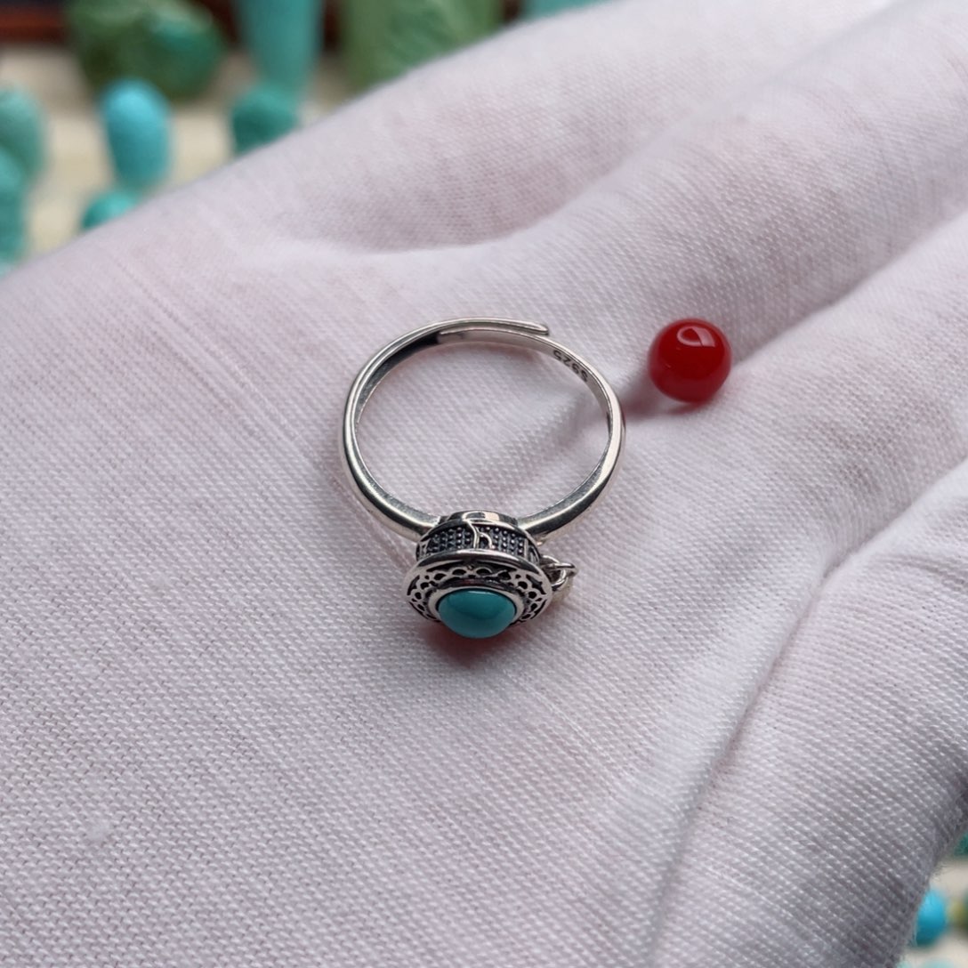 颈饰银S925镶嵌南红玛瑙