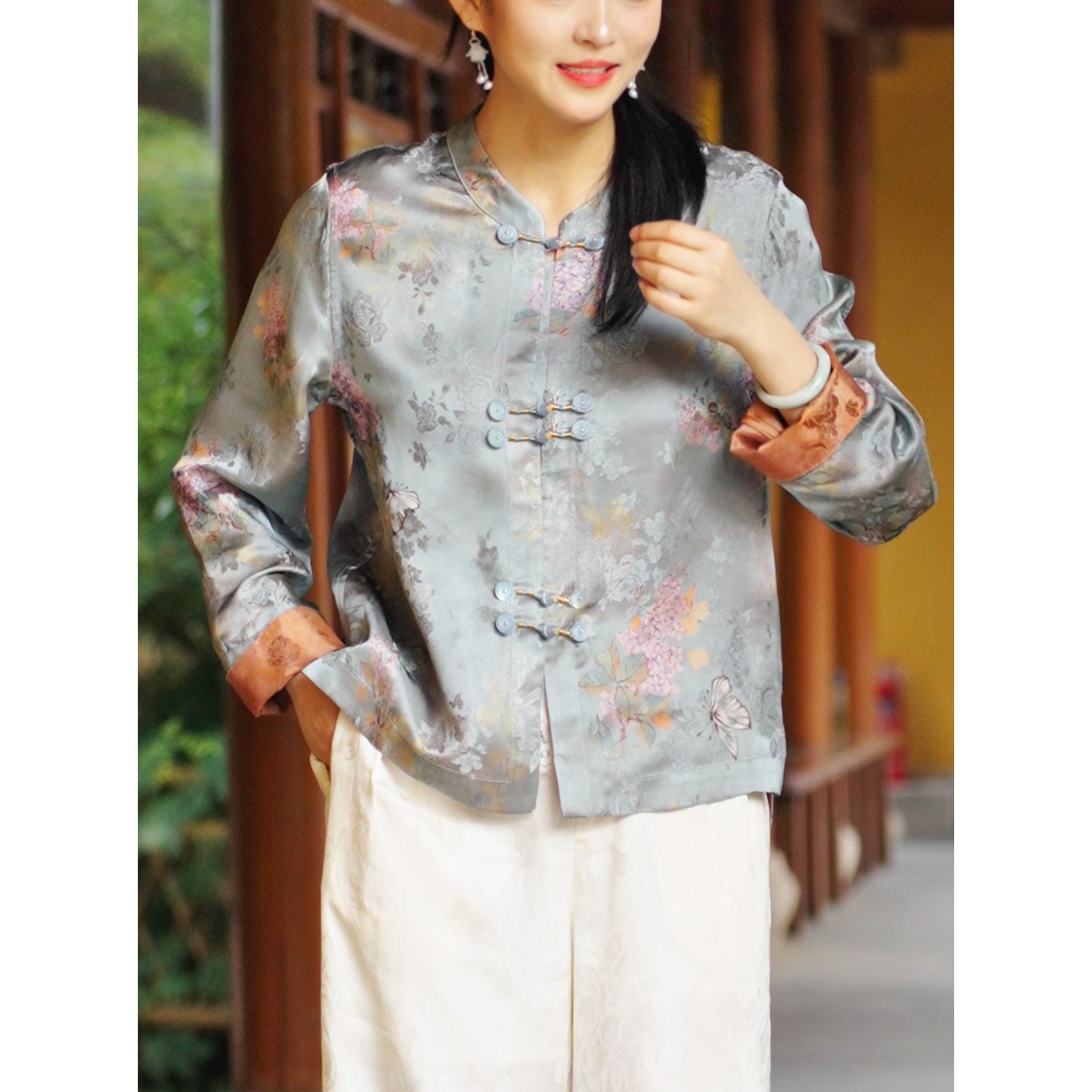 [澜蝶]2025新中式国风秋季开衫外套上衣3182