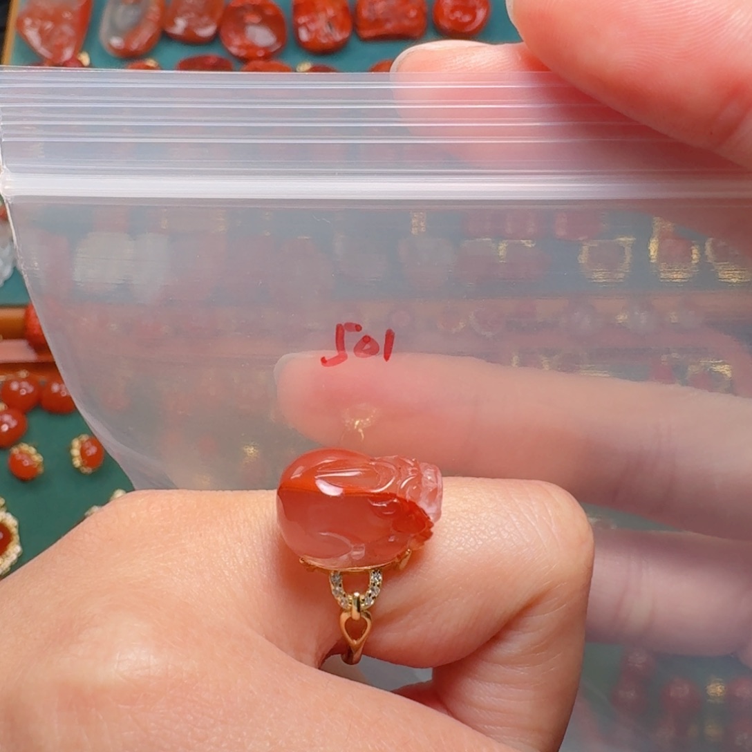 南红玛瑙南红银S925镶嵌