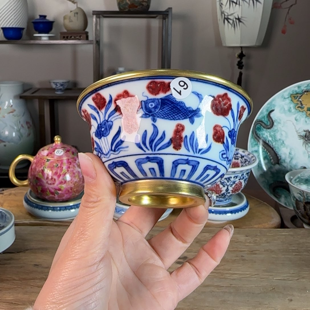 杯景德镇陶瓷柴烧多人