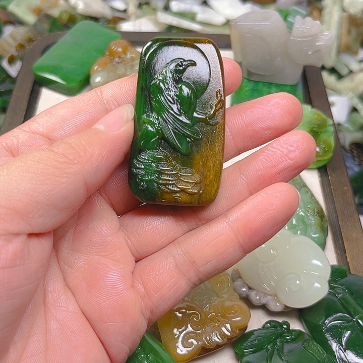 未镶嵌和田玉珠宝半成品伟***i