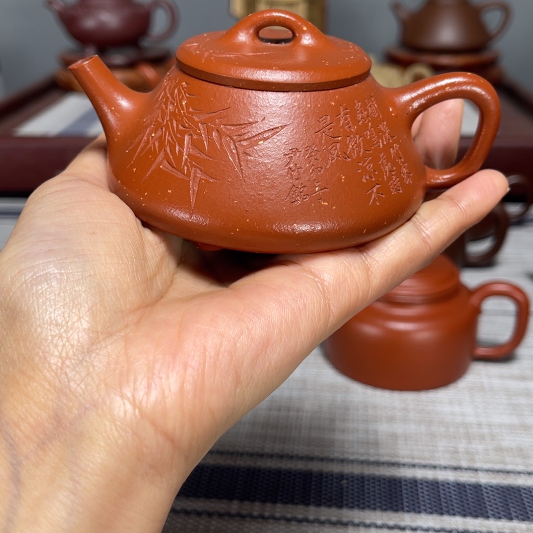 紫砂茶壶陈*升全手工130cc石瓢
