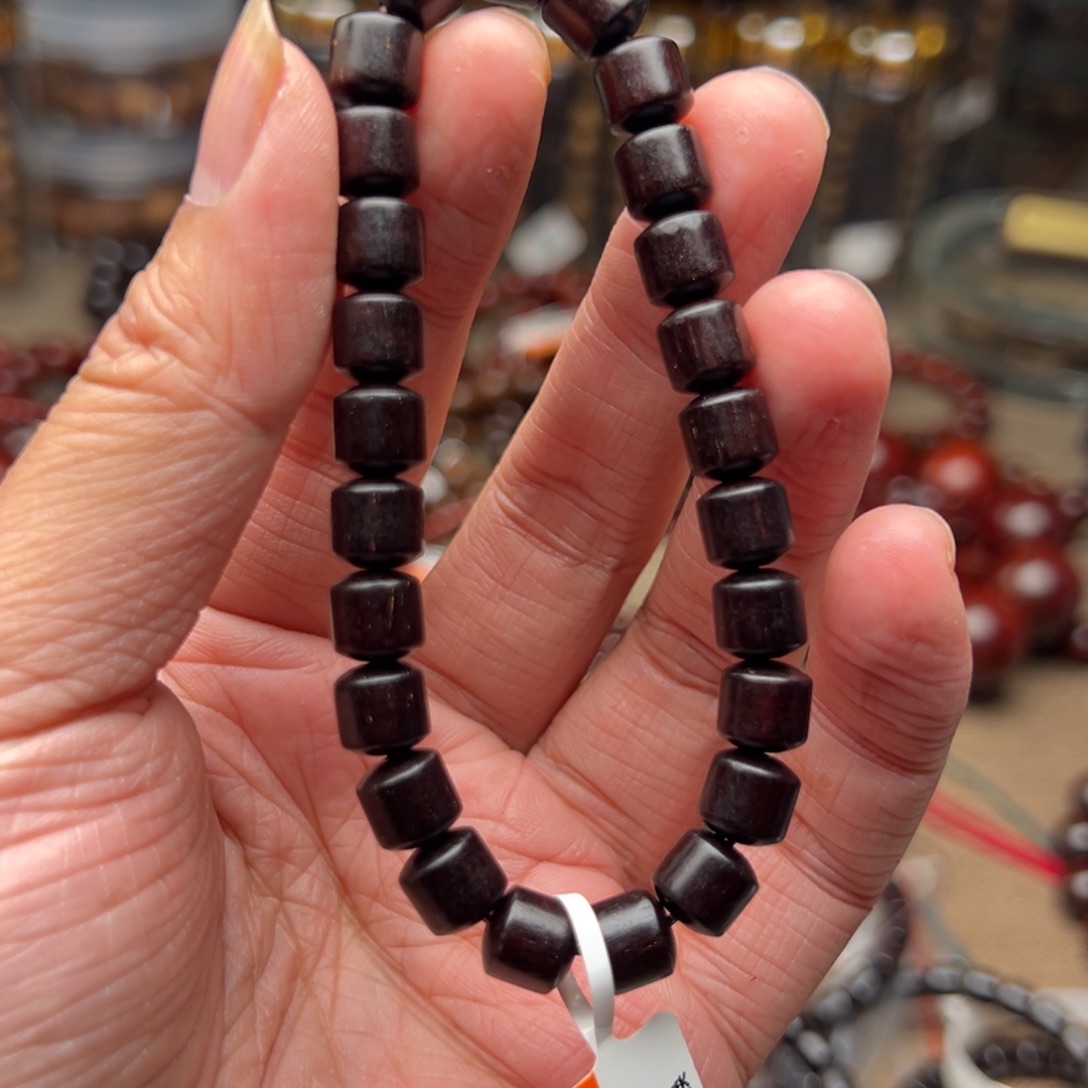 檀香紫檀（小叶紫檀）手串/手链88直切藏式泥料包浆款