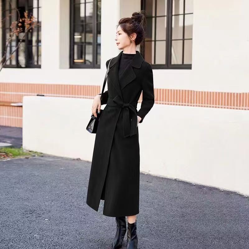 倪妍裳2367#新款时尚腰带款羊绒大衣