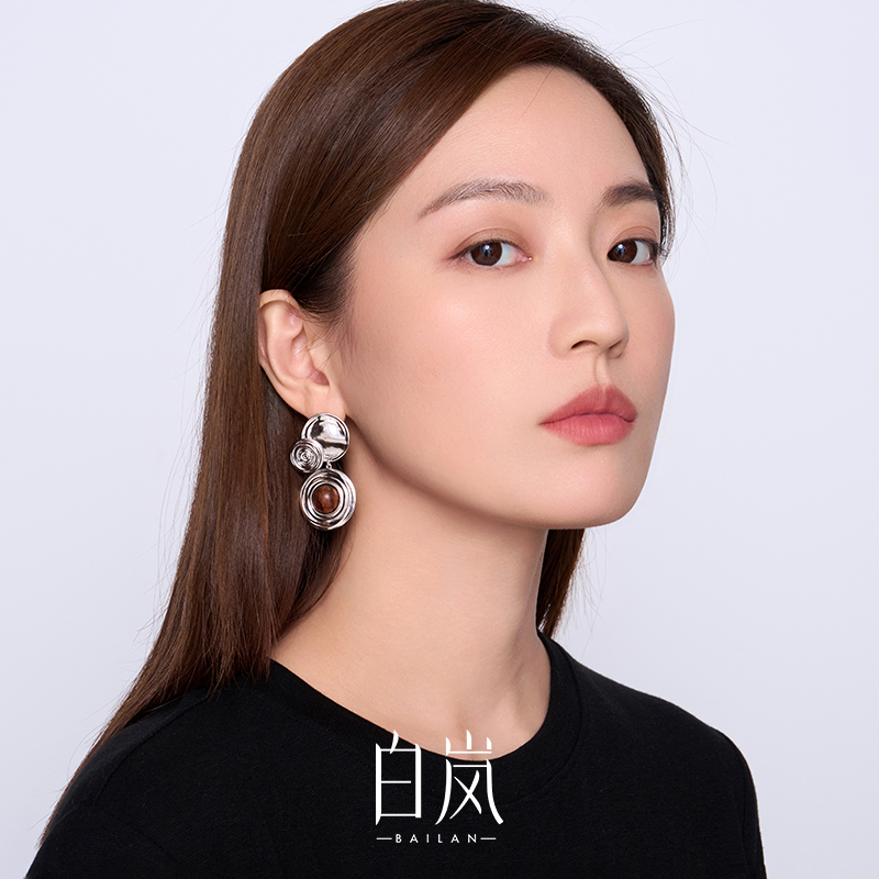 【7月上新】白岚观澜耳坠（限定版）木头黄花梨小众设计耳环ED4643