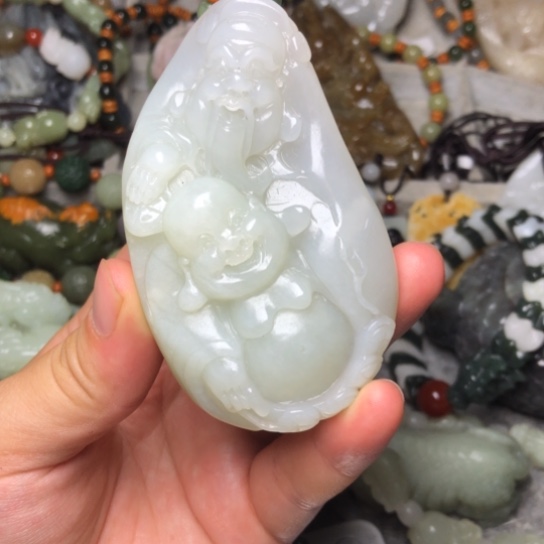 枫***夜和田玉未镶嵌把件总价298