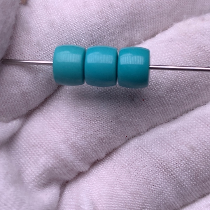 绿松石直切三连7.5未镶嵌