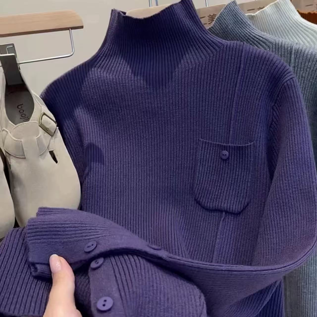 【WJ】 冬款 周 1816 针织上衣（均码）