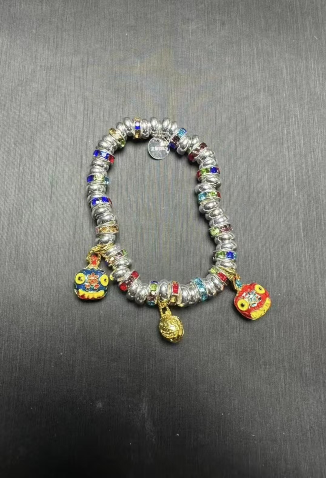 足银手链 银大福珠宝 吞金兽盘缠手链（无礼盒）YZ055