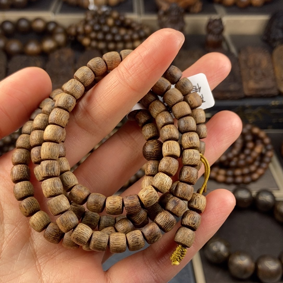 沉香手串大**资越南芽庄白棋楠