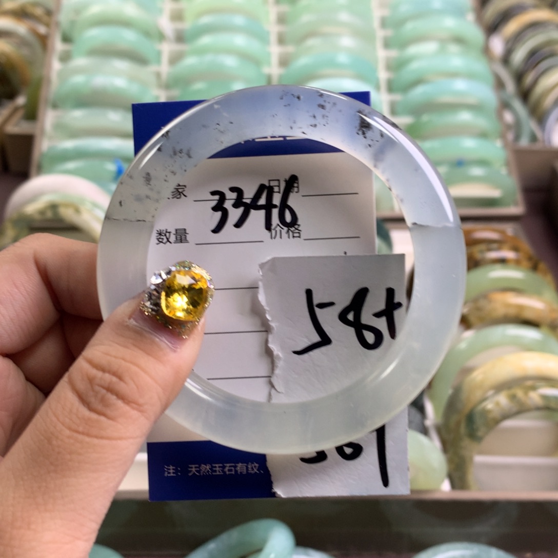 蛇纹石玉手镯未镶嵌3346