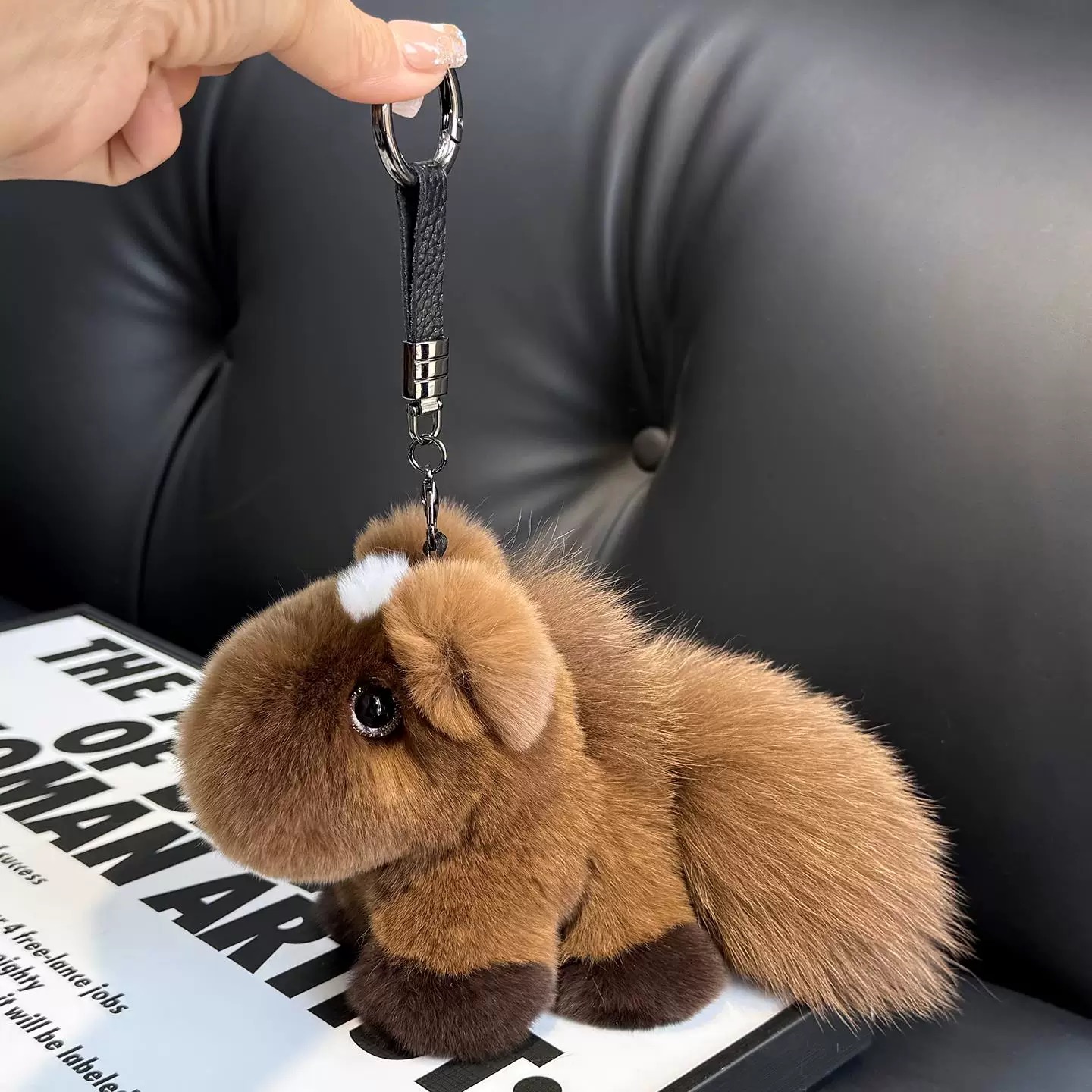 【小马挂件】真獭兔毛小马手绳钥匙扣挂件 节日礼物