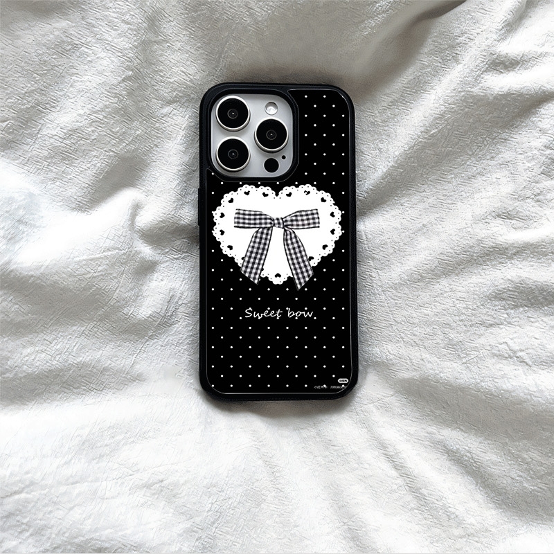 新款爱心蝴蝶结滴胶手机壳适用苹果16pro小米15/14红米一加reno13