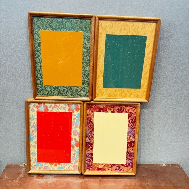 豪华4公分摆台画框4套 大型A4乌檀实木鲁班榫卯