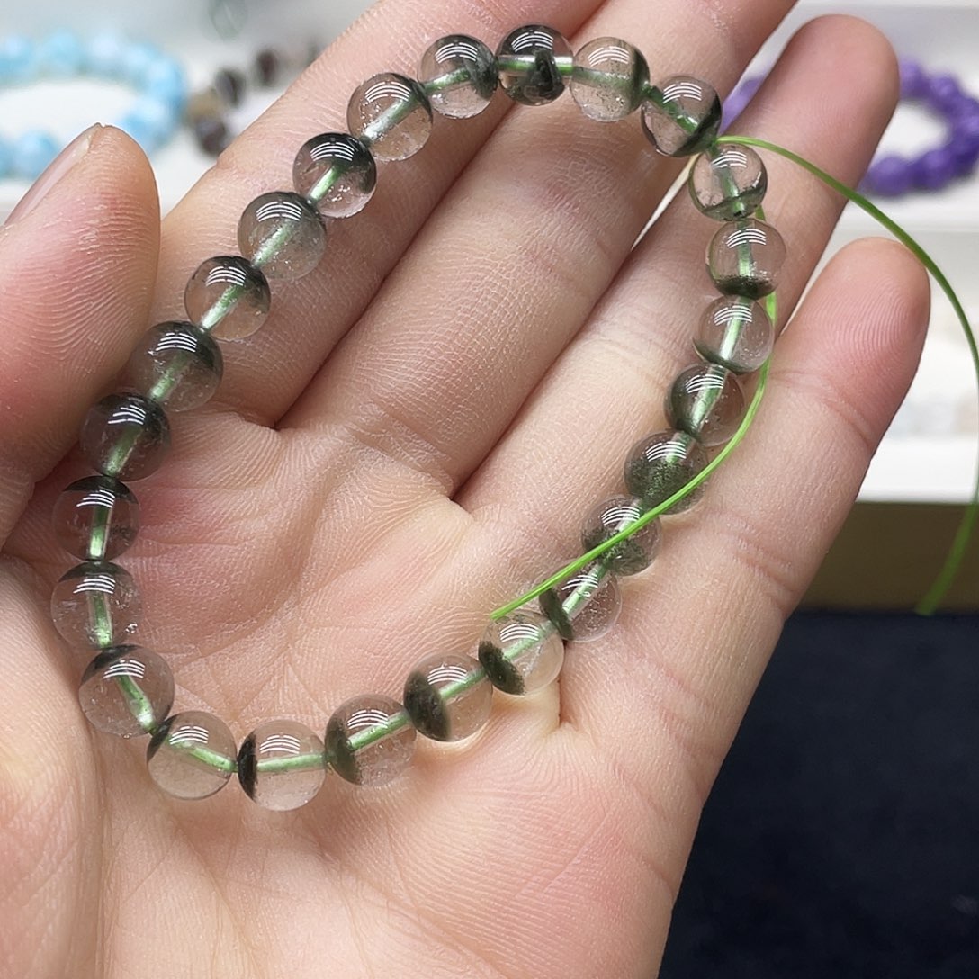 水晶手链未镶嵌绿幽灵8
