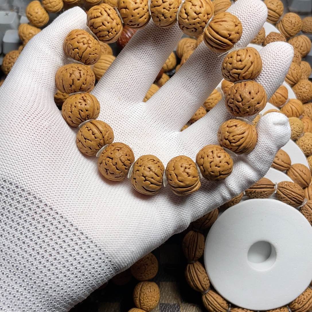 桃木狼*桃核手串17+纽扣