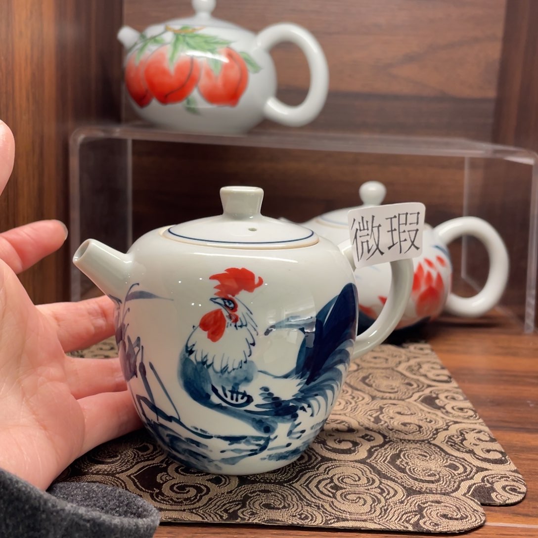 有瑕釉下彩纯手绘
