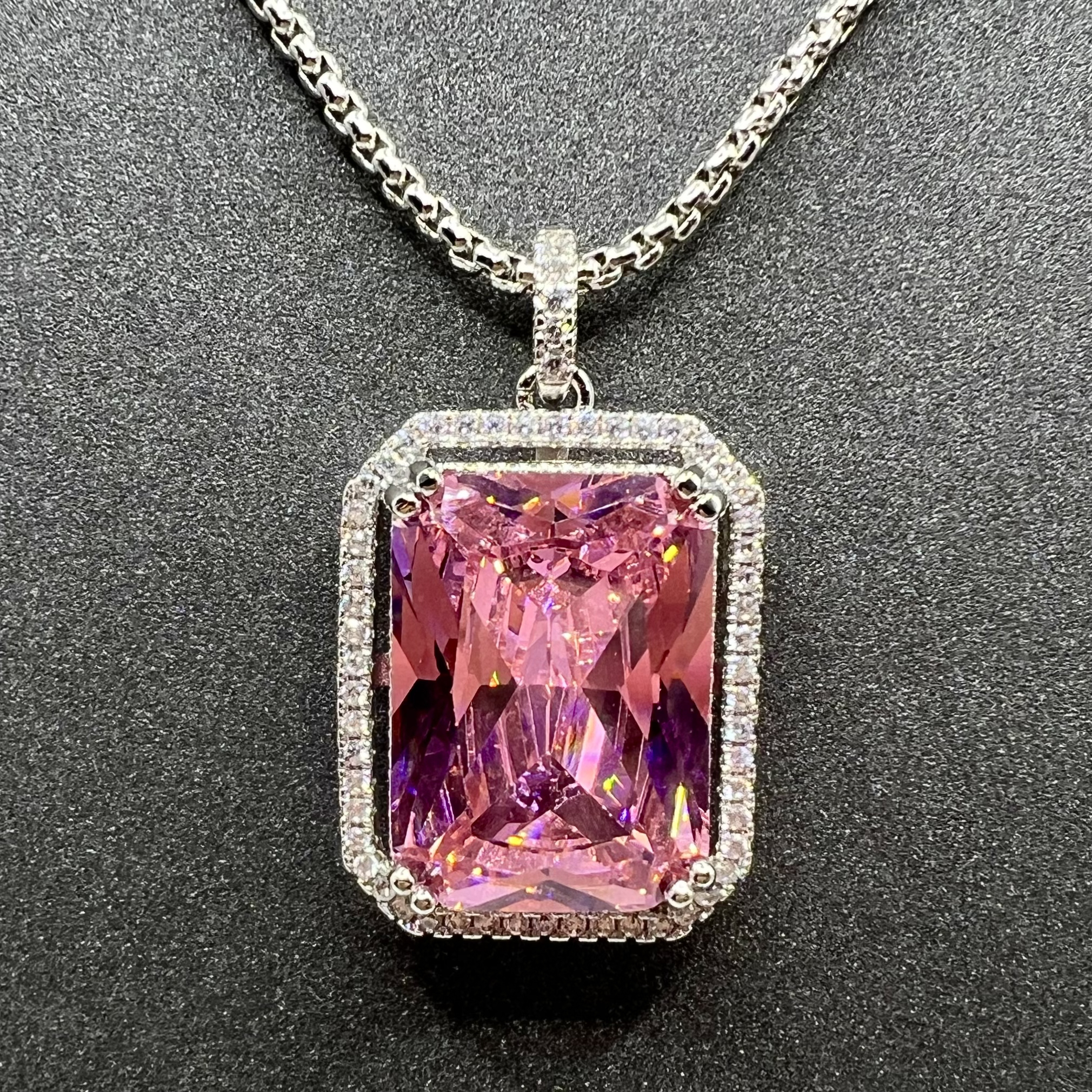 吊坠【辉煌优选】精美时尚方糖款粉吊坠DX-0285