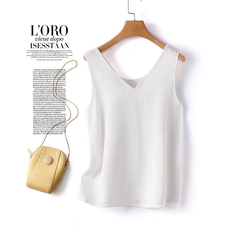 【1802】重工背心吊带打底上衣女装2025夏季新款纯色提花内搭t