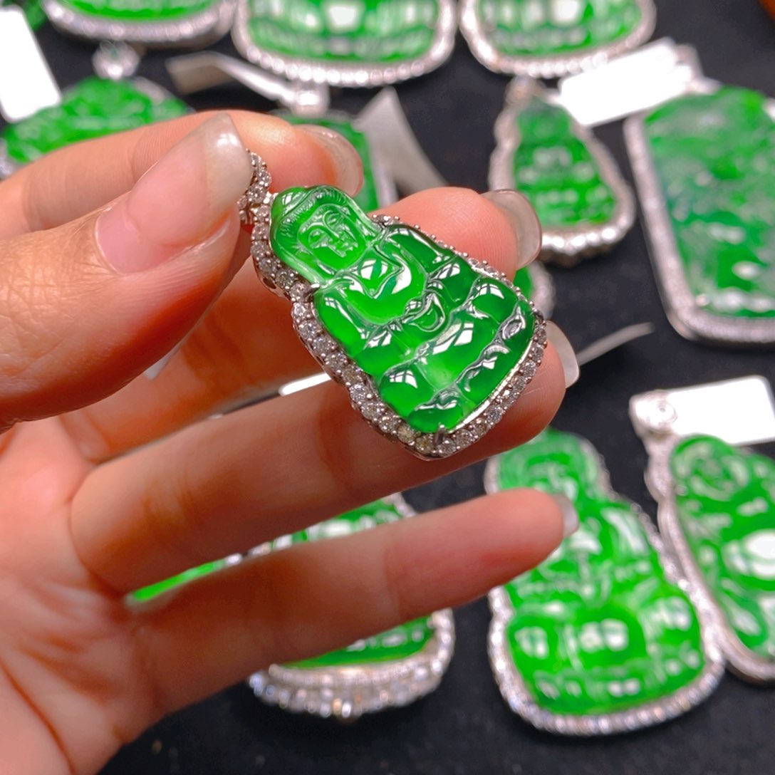 翡翠颈饰银S925镶嵌888888888888888