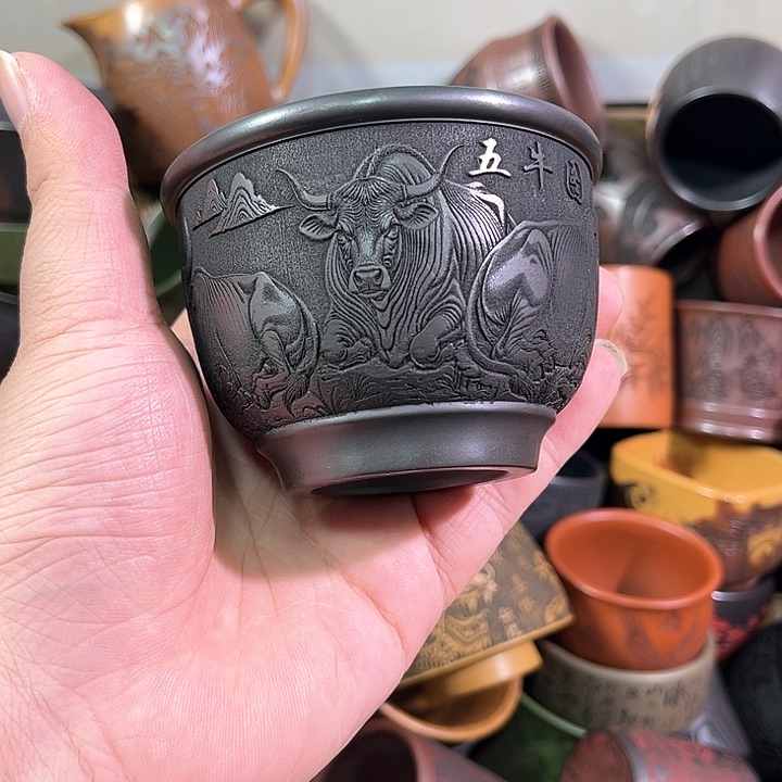 茶杯紫砂全手工紫砂主任杯 