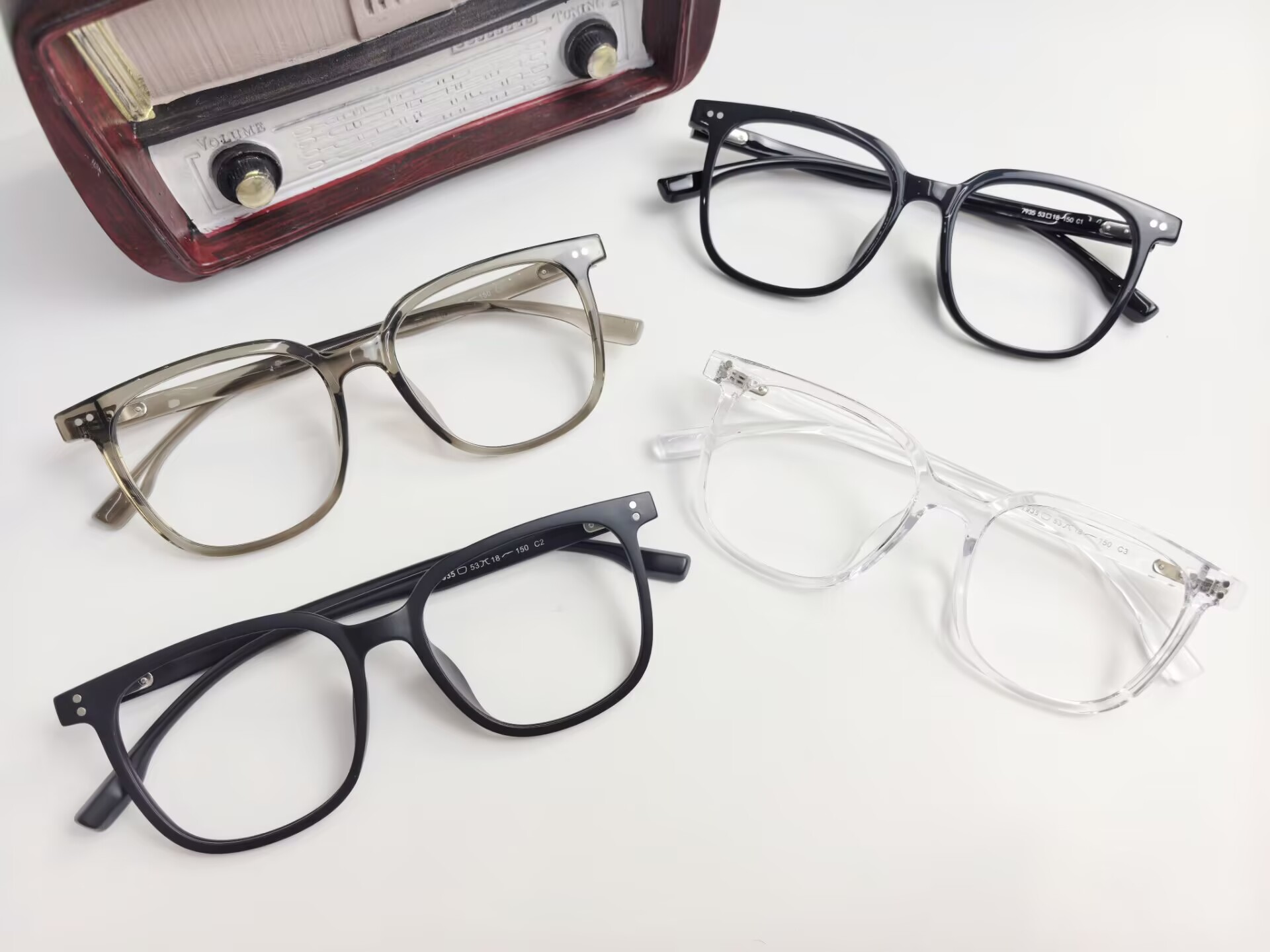 7935可配度数黑框近视眼镜大脸显瘦平光素颜神器