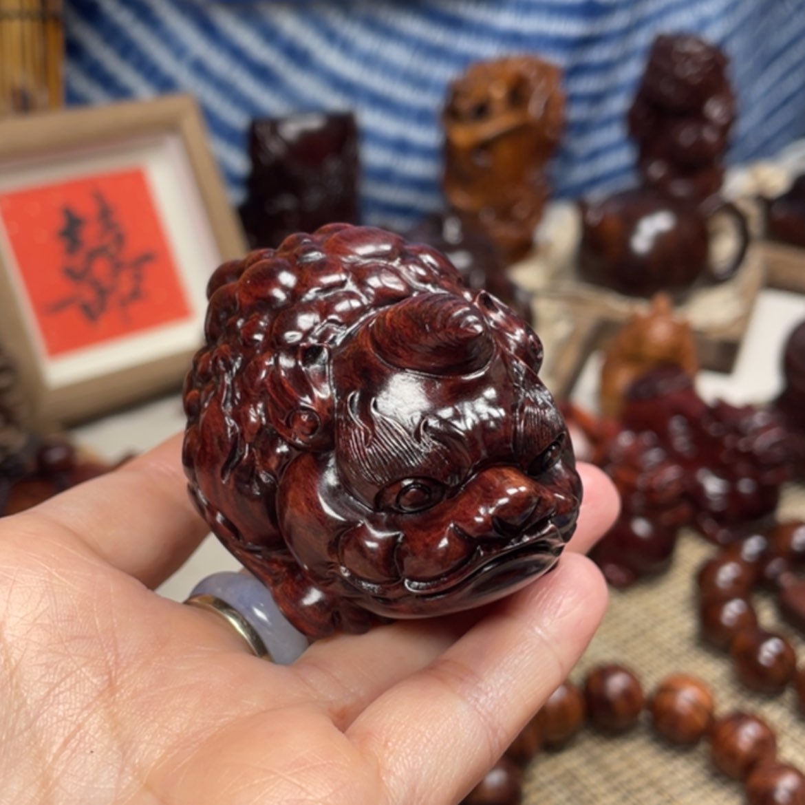 【闪购商品】黄花梨/降香黄檀手串/手链年**?