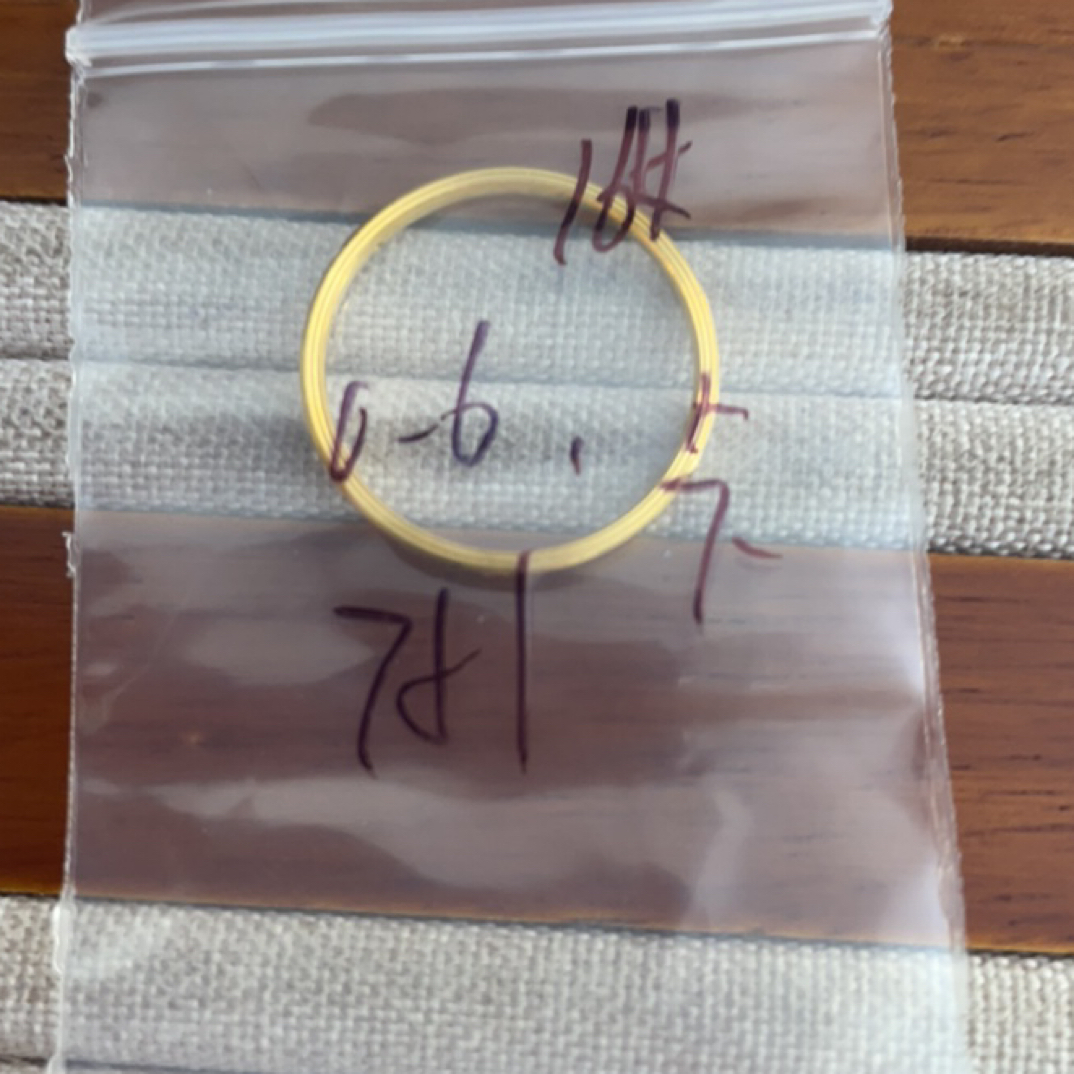 克重0.6 16号 米卡戒指 足金999