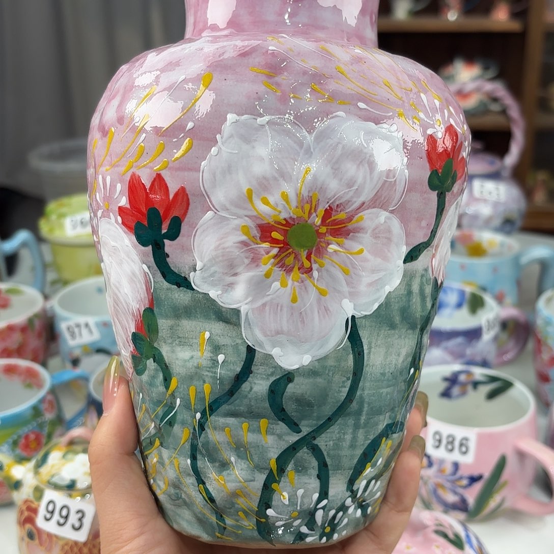 瓷片景德镇手绘高温釉下彩陶瓷茶具