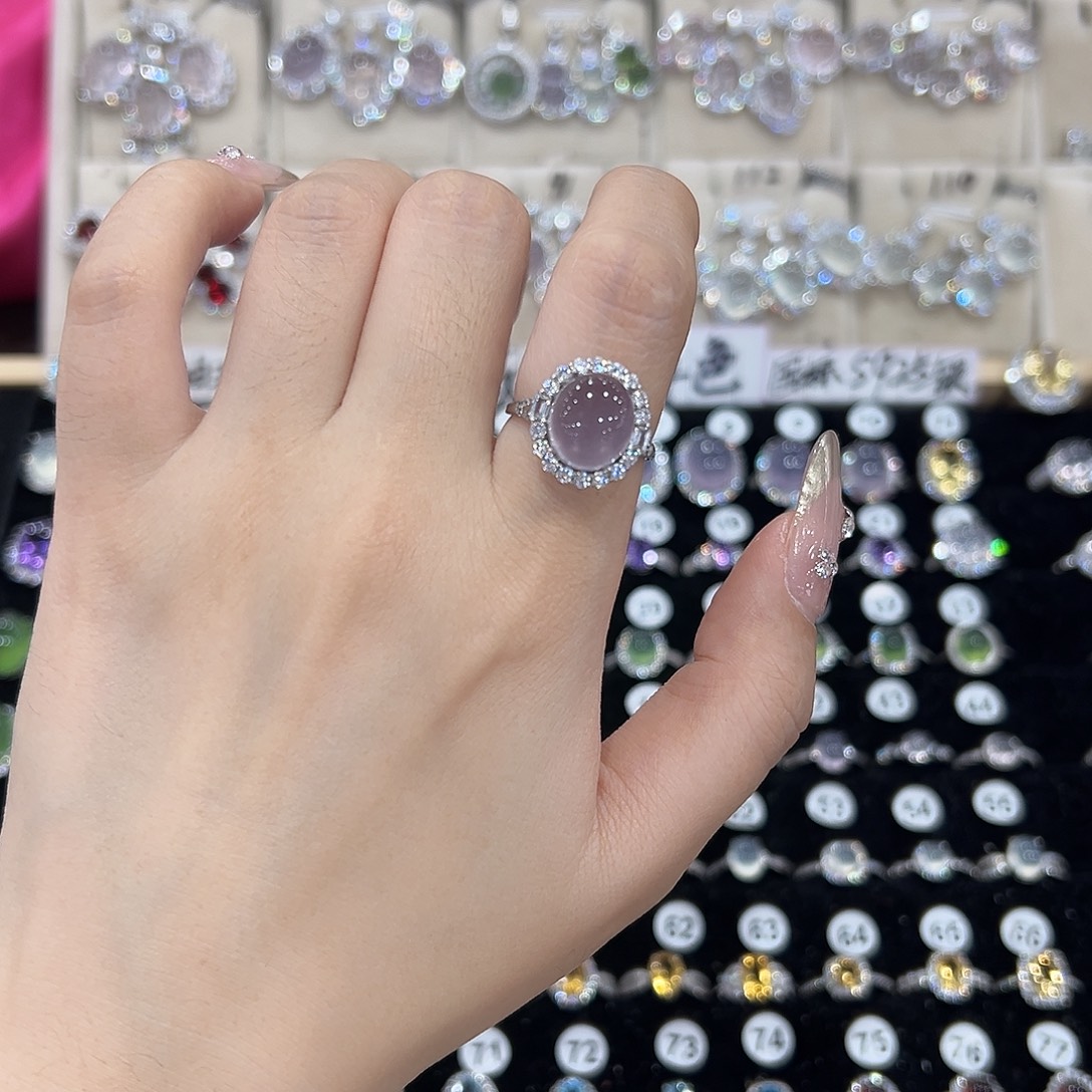 @****萤石银S925镶嵌戒指