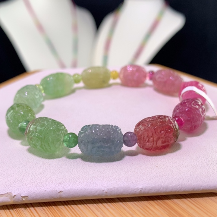 双色碧玺手链未镶嵌