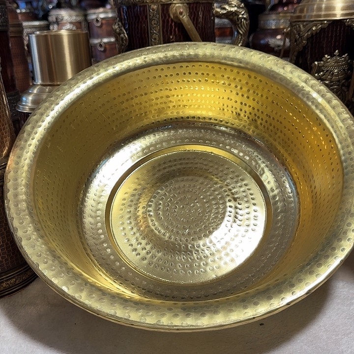 塑料纯铜藏式铜盆