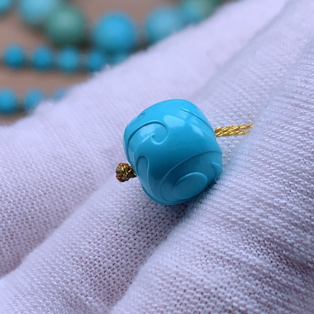 D***e绿松石未镶嵌珠宝奇石直径11.3*9.8mm