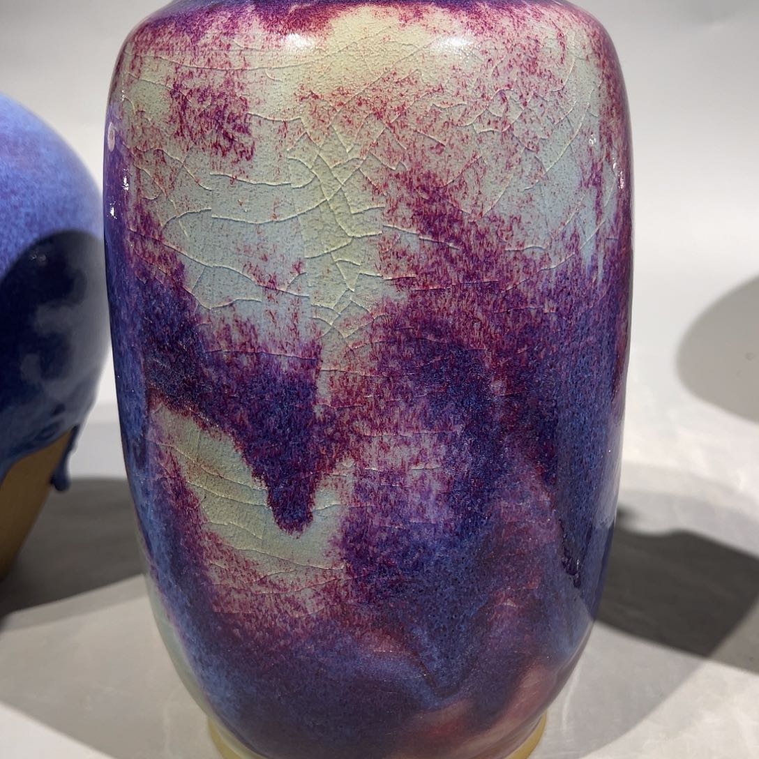 瓷片锦丰钧窑煤烧作品