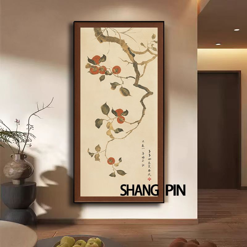 中古风沙发墙中古风玄关画事事如意挂画客厅玄关玄关挂画