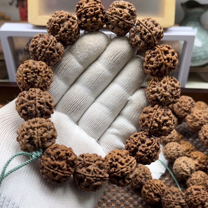 奥***漫金刚菩提手串23梁梅花双龙原生态小货头