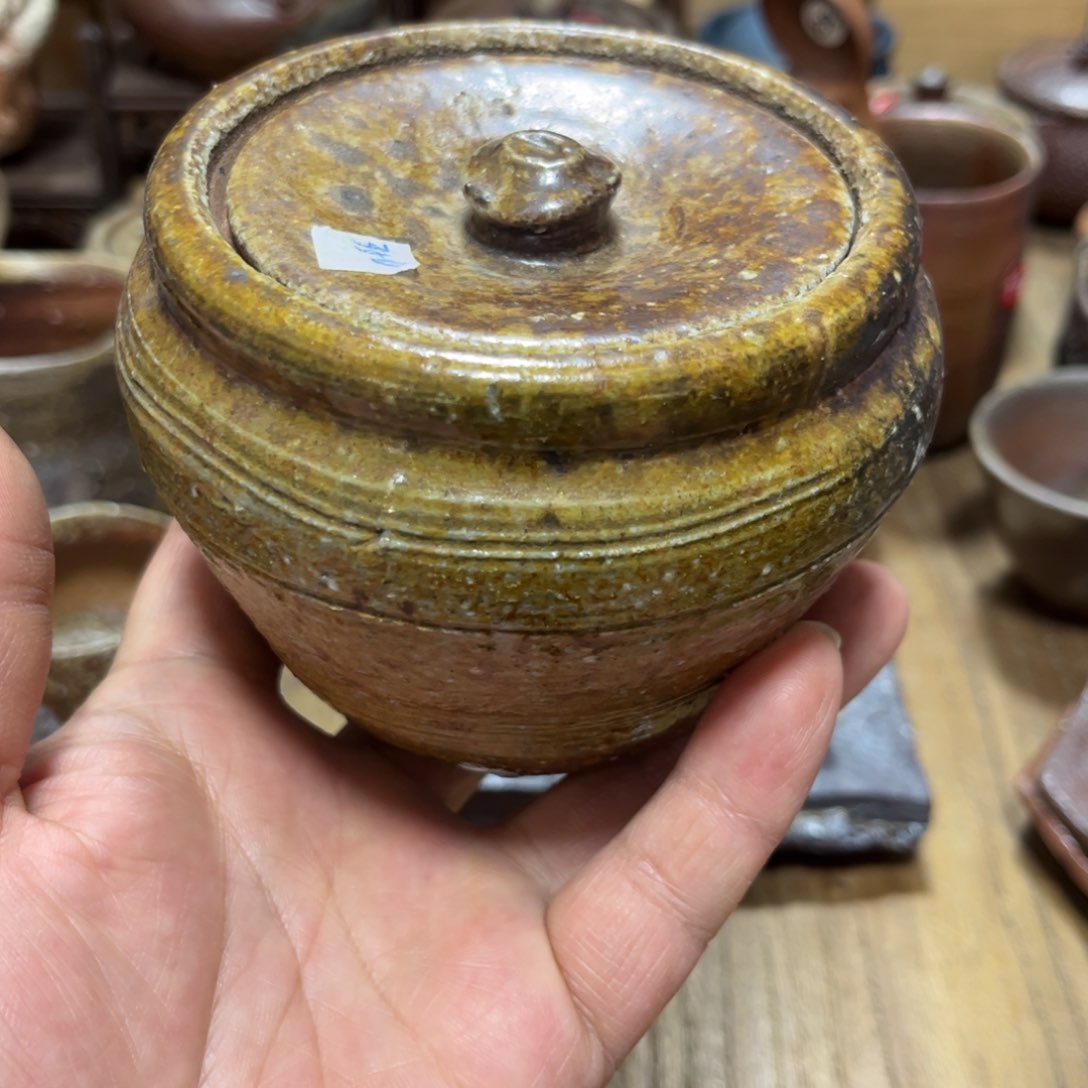 横山申一瑕疵备前茶杯茶宠茶盘