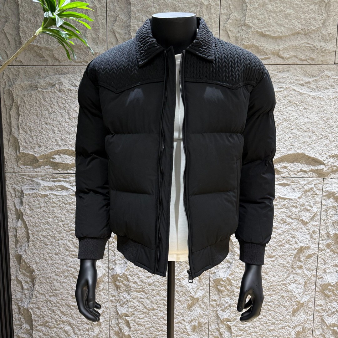 2025冬季新款棉服纯色男款螺纹下摆潮流翻领韩版修身款男士棉袄潮