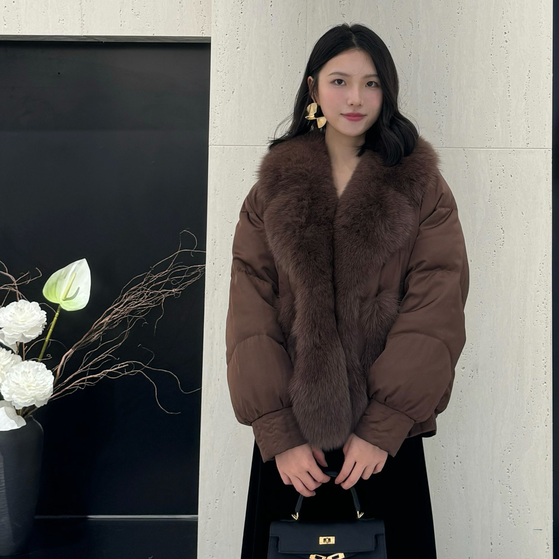 35077 轻奢羽绒服设计师款