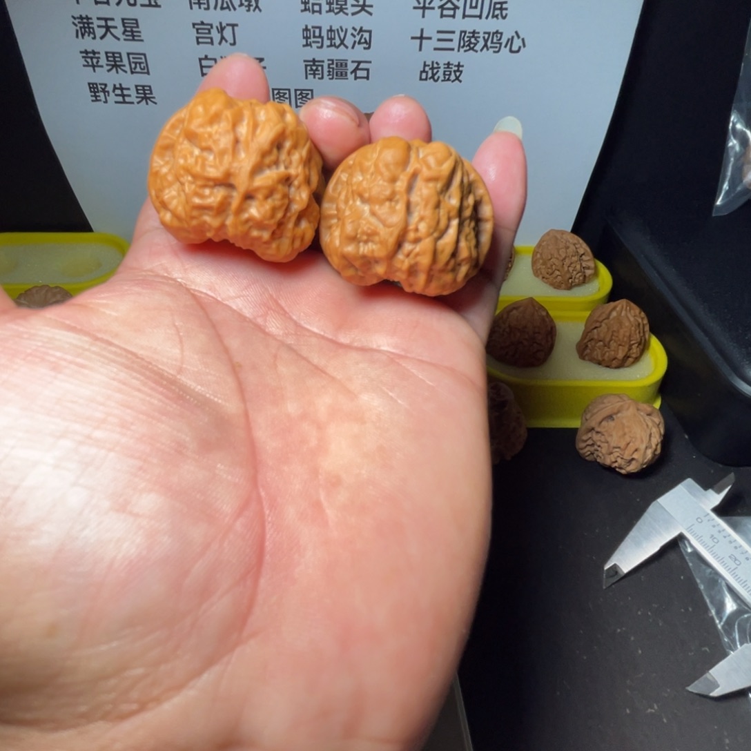 桃核把件蛤蟆头核桃