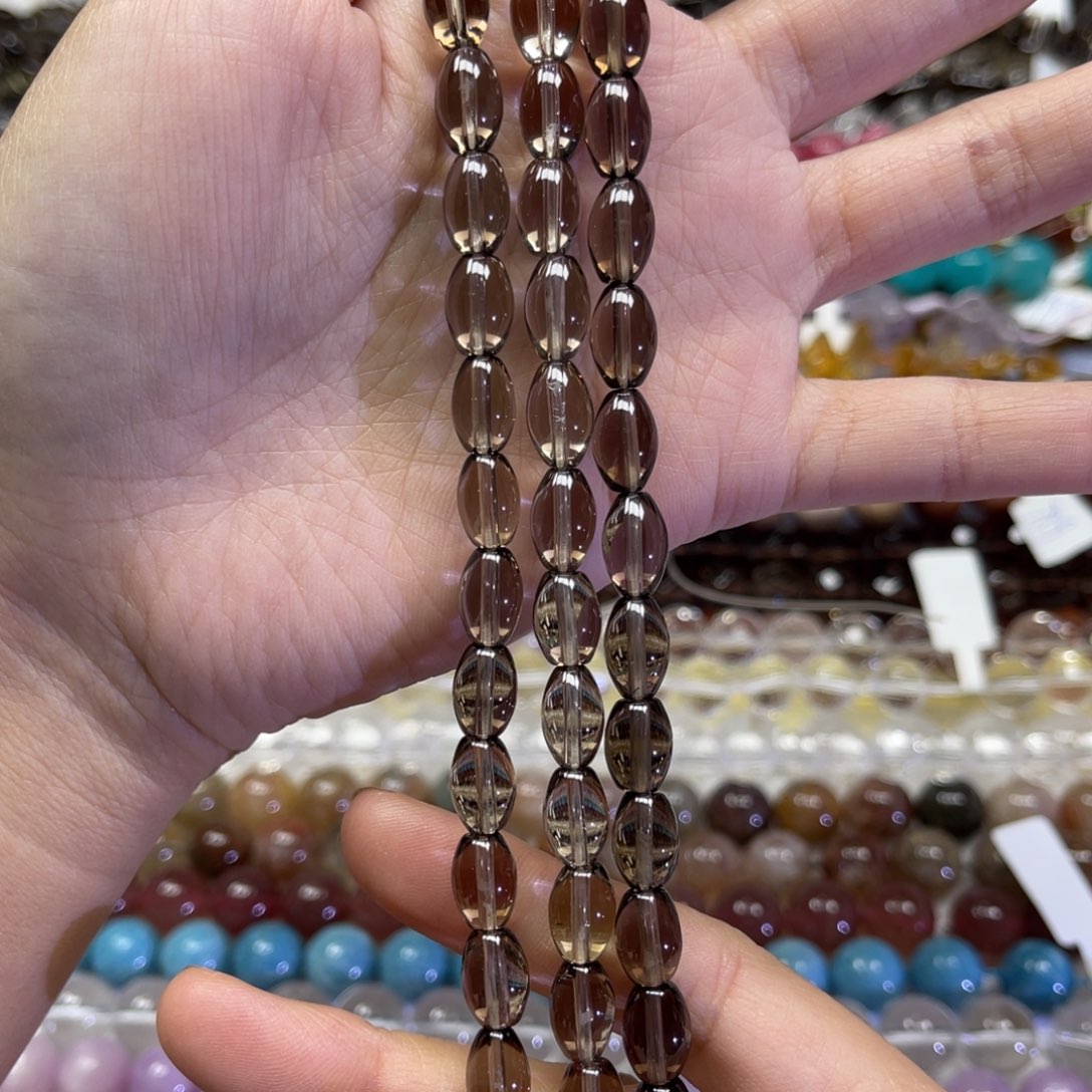 颈饰未镶嵌紫晶天然茶晶卡7.2✖️10长条38厘米