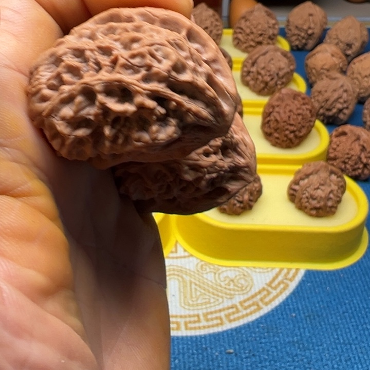 吊坠文玩核桃野牛半壁全品无修