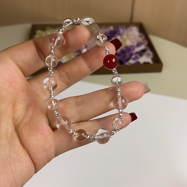 水晶手串未镶嵌手串白水小泡泡