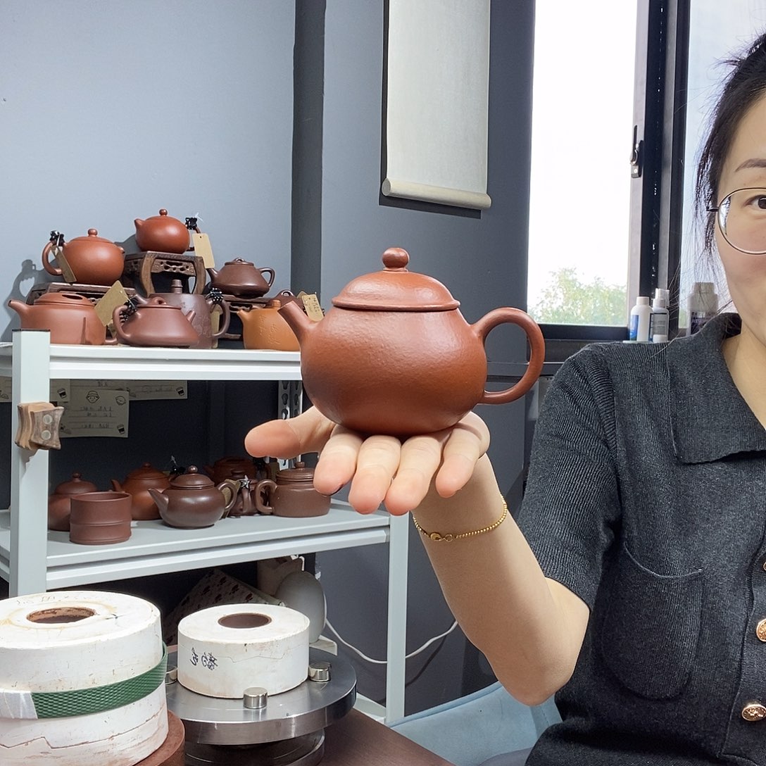 茶壶紫砂（特特特价）潘壶朱泥半手工175cc