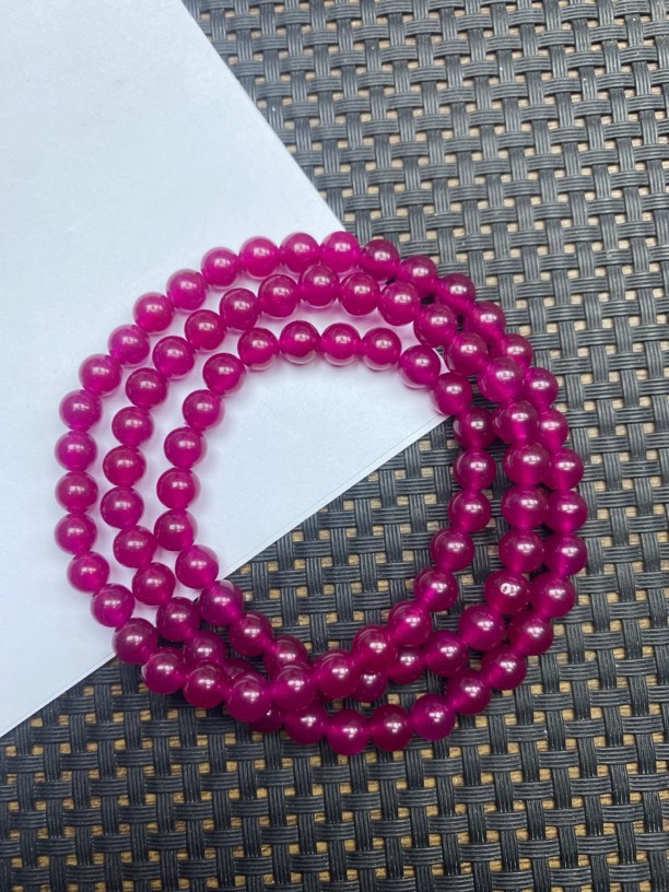 玫紫碧6mm三圈手串642