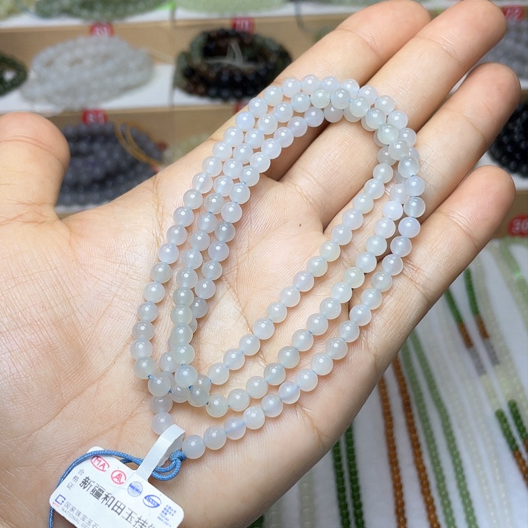 和田玉颈饰未镶嵌5mm