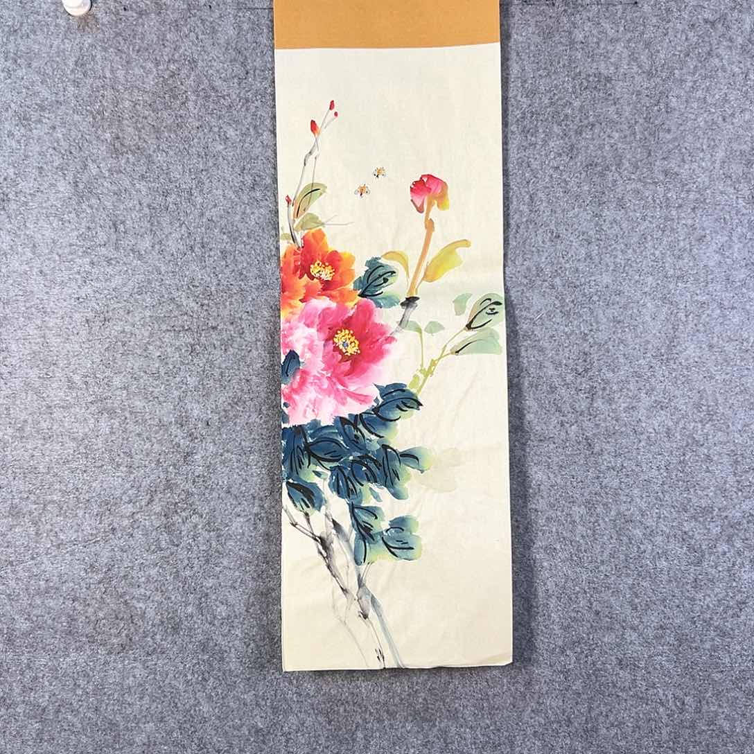 国画730 花鸟在树丛的顶端鸣叫叫声
