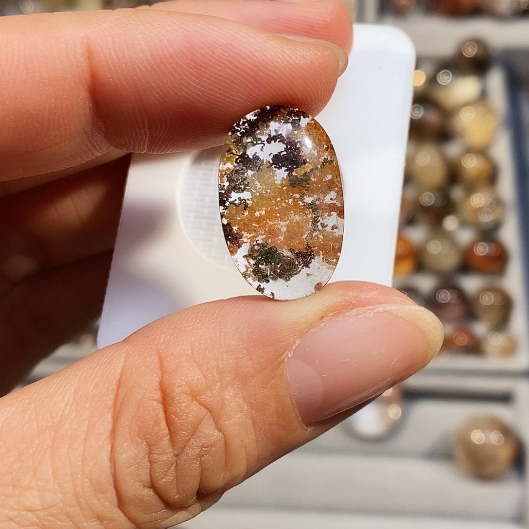 手串水晶未镶嵌幽灵蛋面13.2*20.7*6.4放漏